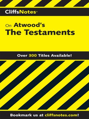 cover image of CliffsNotes on Atwood's the Testaments